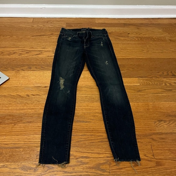 Mother Women’s Black Looker Fray Ankle Jeans Size 26 - Picture 8 of 8